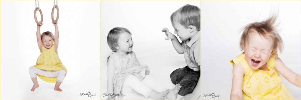 Lapsikuvaukseen valmistautuminen. Sisaruskuvaus.